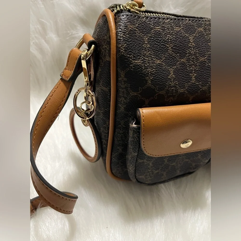 Nanette Lapore Vegan Leather Logo Crossbody Purse